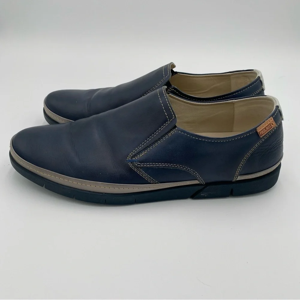 Pikolinos Men's Leather Palamos Mor Slip On Loafers Flats Shoes Navy Size 11.5‎